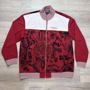 Vintage Enyce Track Jacket Men's 3XL Full Zip Hip Hop Red White "Unrefined" Y2K